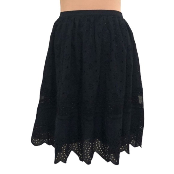 Marc by Marc Jacobs Eyelet Skirt Size 8 Black Polka Dot - Picture 1 of 8
